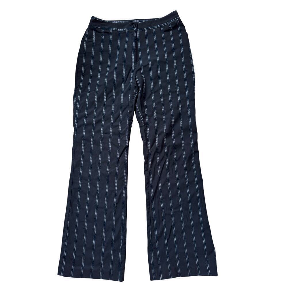 EP PRO stretch; Black striped Pants, women's size 6, Striped